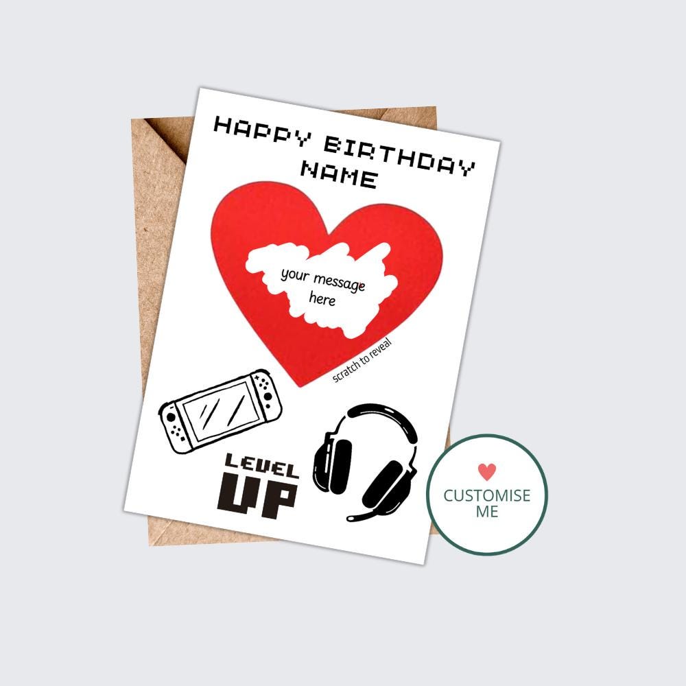 Personalised Birthday Scratch Card