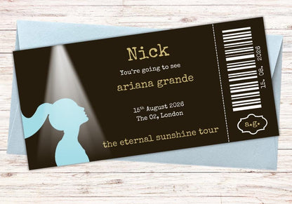 Personalised Ariana Grande Concert Ticket