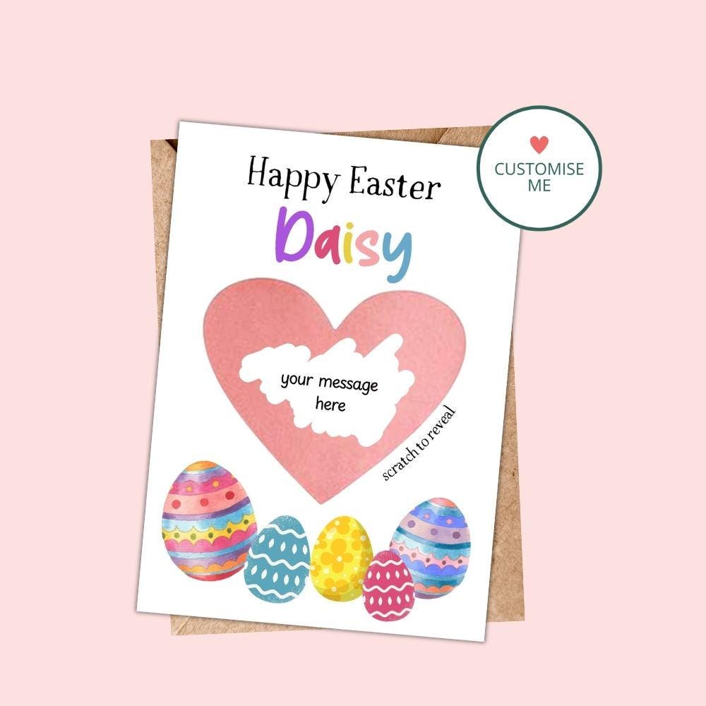 Personalised Easter Scratch Card