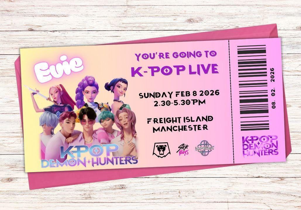 Printed KPop LIVE Concert Tickets