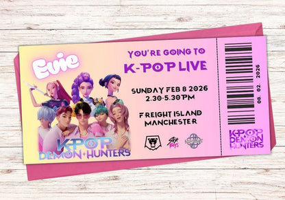 Printed KPop LIVE Concert Tickets