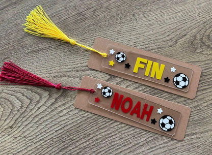 Personalised Football Bookmark with Tassel