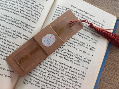 'One More Chapter"  Bookmark with Tassel