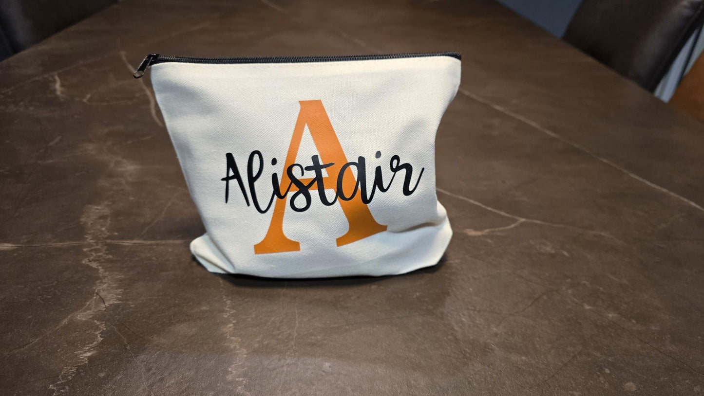 Personalised Canvas Zip Pouch