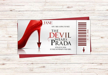 "Devil Wears Prada" Musical Ticket Style Voucher