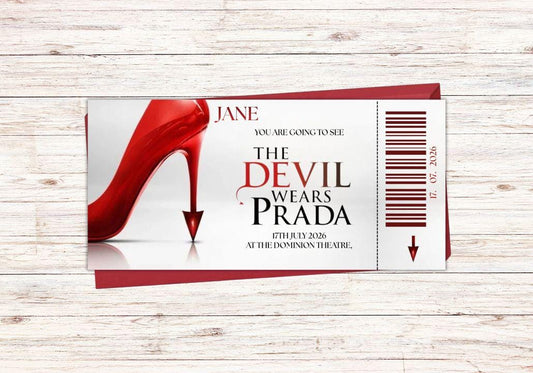 "Devil Wears Prada" Musical Ticket Style Voucher