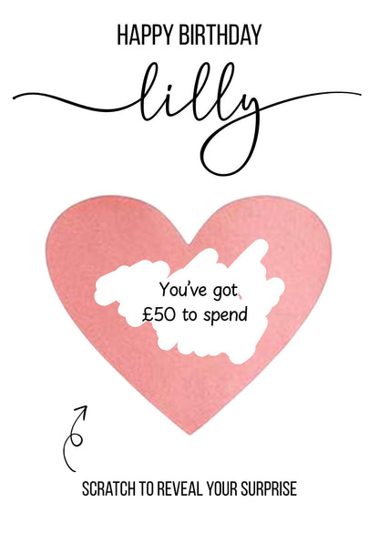 Personalised Birthday Scratch Card