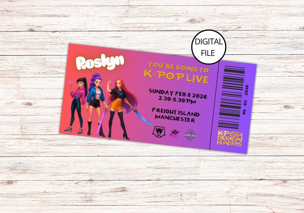 DIGITAL Personalised K-POP Concert Ticket