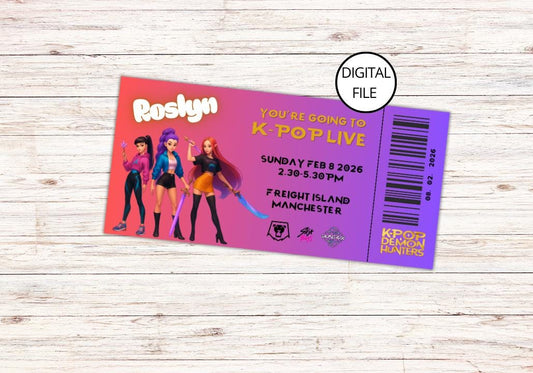DIGITAL Personalised K-POP Concert Ticket