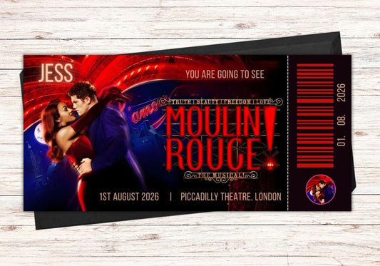 Moulin Rouge Ticket Style Voucher