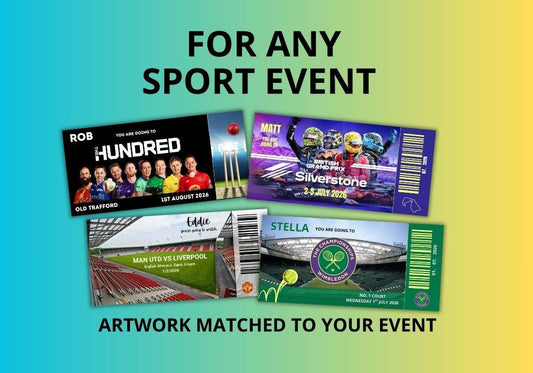 Custom Sporting Ticket Gift Voucher