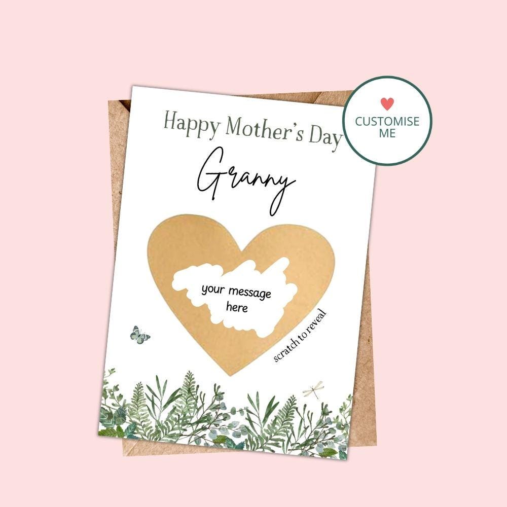 Personalised Mother's Day Scratch Card