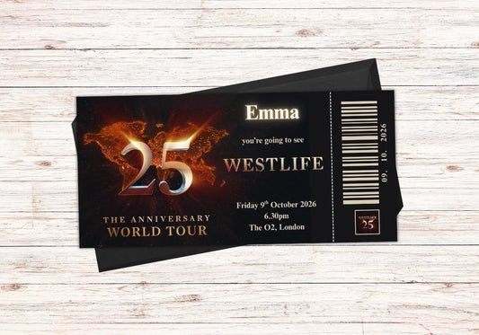 Personalised Westlife Tour Concert Ticket