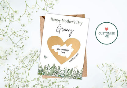 Personalised Mother's Day Scratch Card