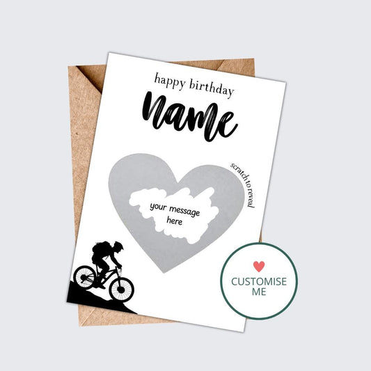 Personalised MTB Birthday Scratch Card