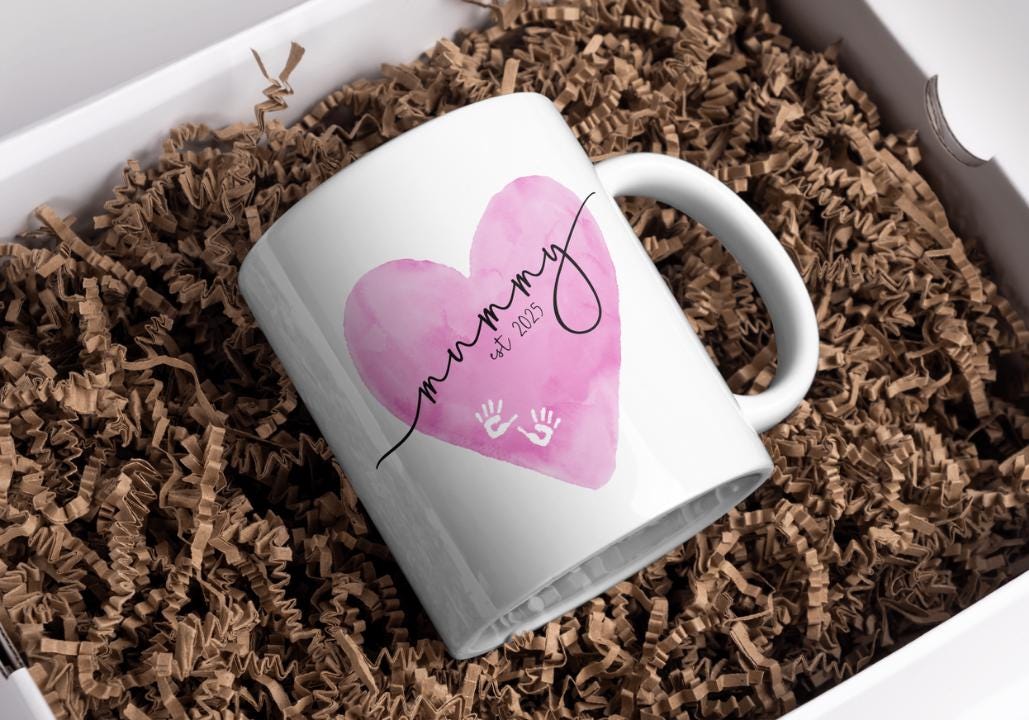 Personalised 'Daddy est. 2026/7' Mug: New Dad Announcement Gift