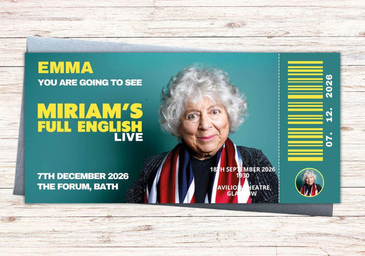 Miriam Margolyes Comedy Show Ticket Gift Voucher