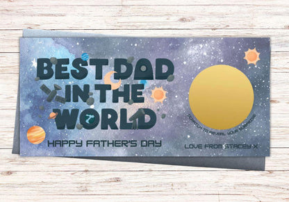 Personalised Father's Day Scratch Card | Custom Surprise Gift Voucher for Dad