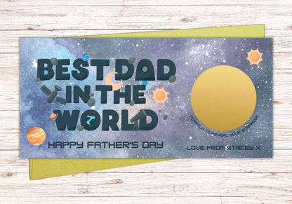 Personalised Father's Day Scratch Card | Custom Surprise Gift Voucher for Dad