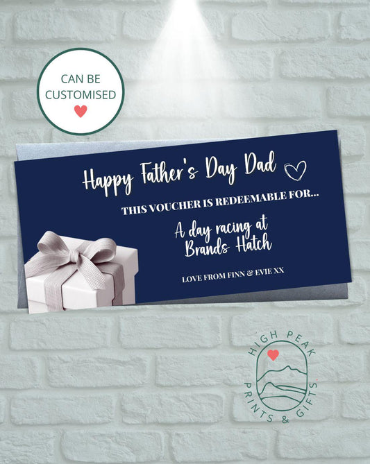 Gift Voucher For Dad Father's Day Customisable