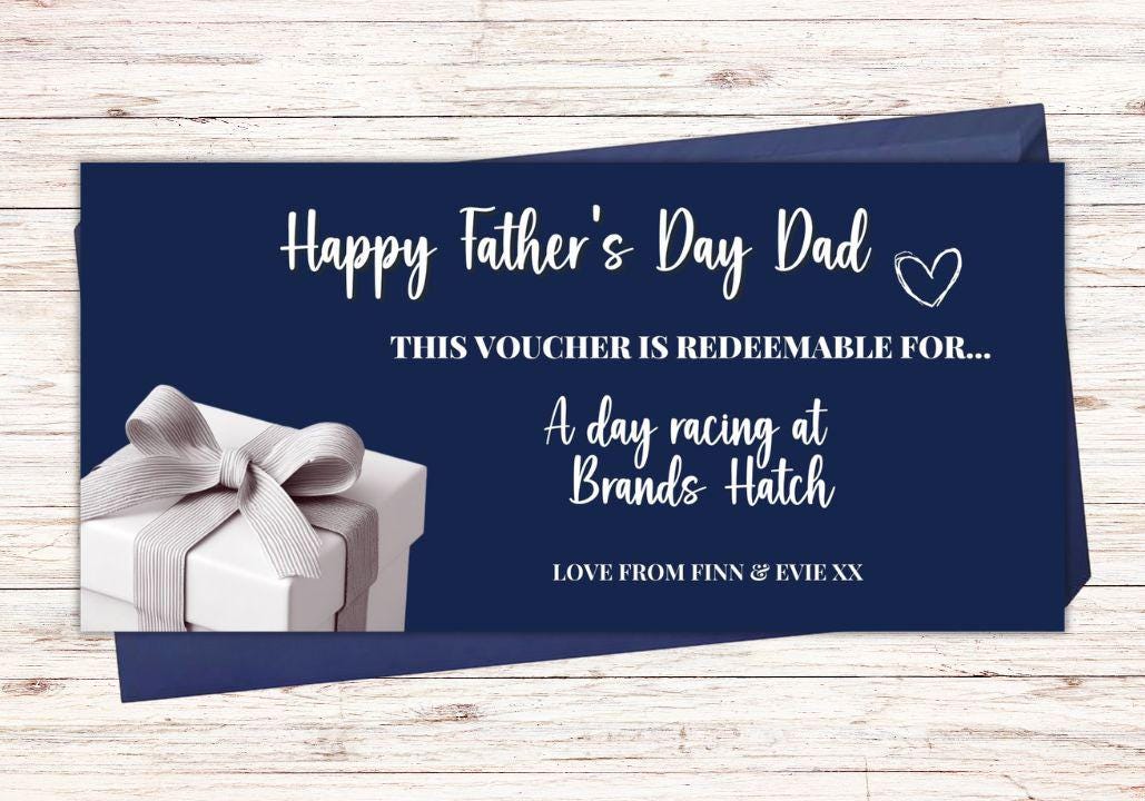 Gift Voucher For Dad Father's Day Customisable