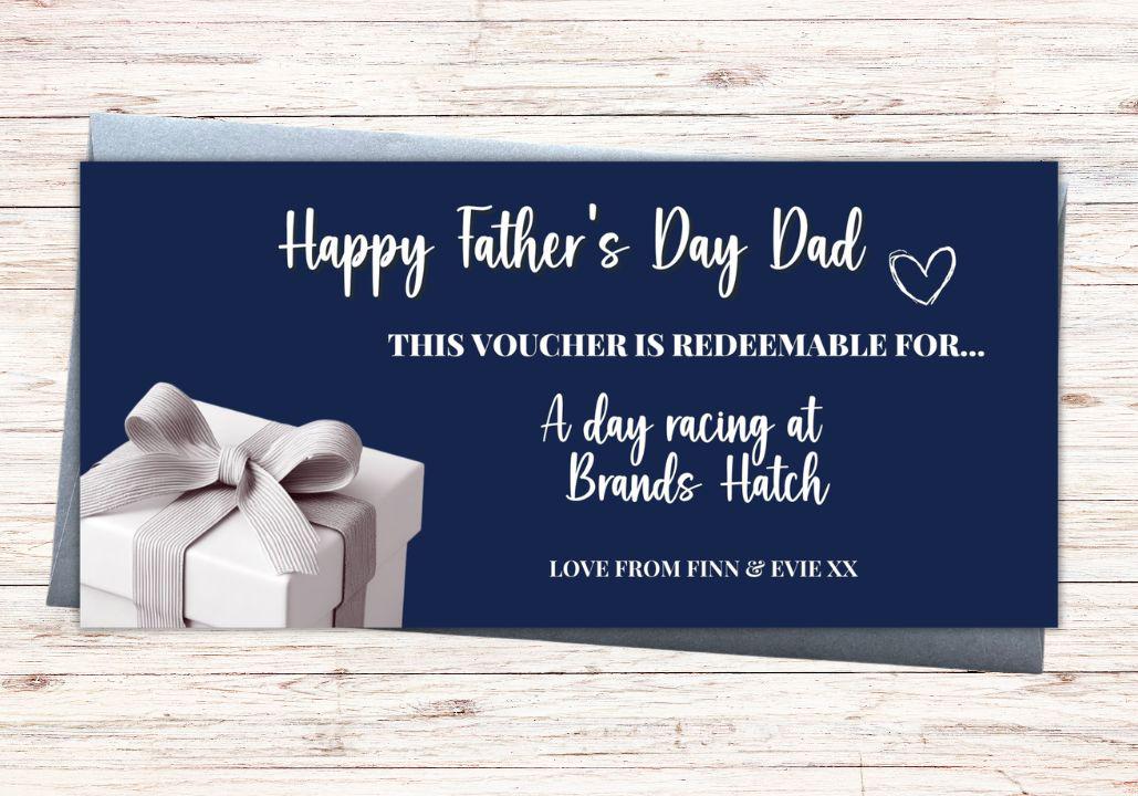 Gift Voucher For Dad Father's Day Customisable