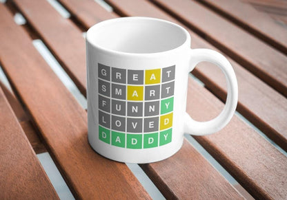 Wordle Inspired Daddy Mug
