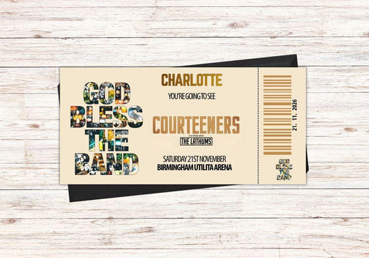 Courteeners Concert Ticket | 2026 Tour Custom | Envelope Included Gift