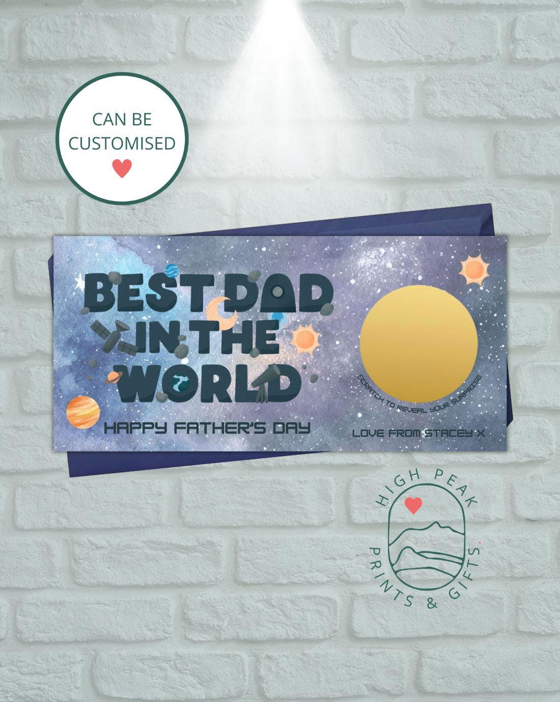 Personalised Father's Day Scratch Card | Custom Surprise Gift Voucher for Dad