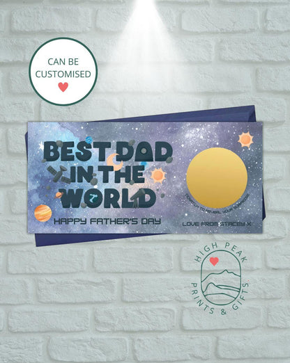 Personalised Father's Day Scratch Card | Custom Surprise Gift Voucher for Dad