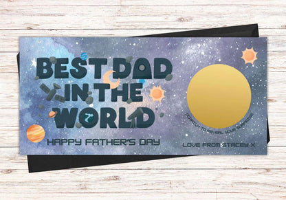 Personalised Father's Day Scratch Card | Custom Surprise Gift Voucher for Dad