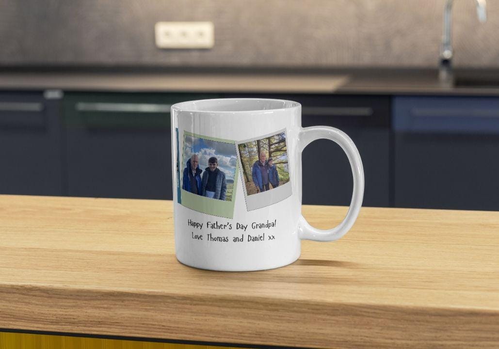 Personalised custom photo mug for Dad