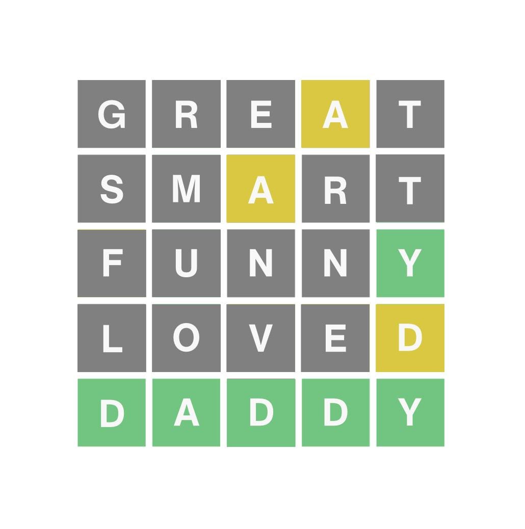 Wordle Inspired Daddy Mug