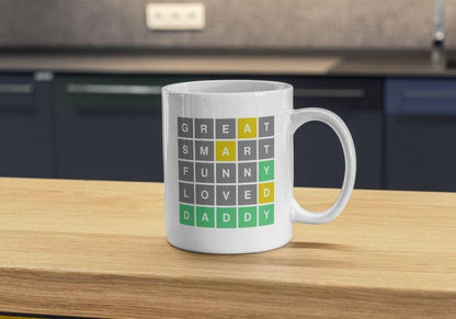 Wordle Inspired Daddy Mug