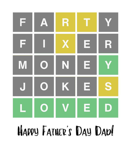 Wordle inspired Funny Father's Day Ceramic Mug